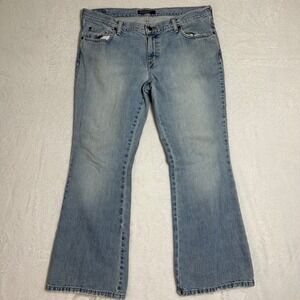 American Eagle Artist Flare Jeans Women's 14 Low Rise Light Wash Y2K 2000s Wide